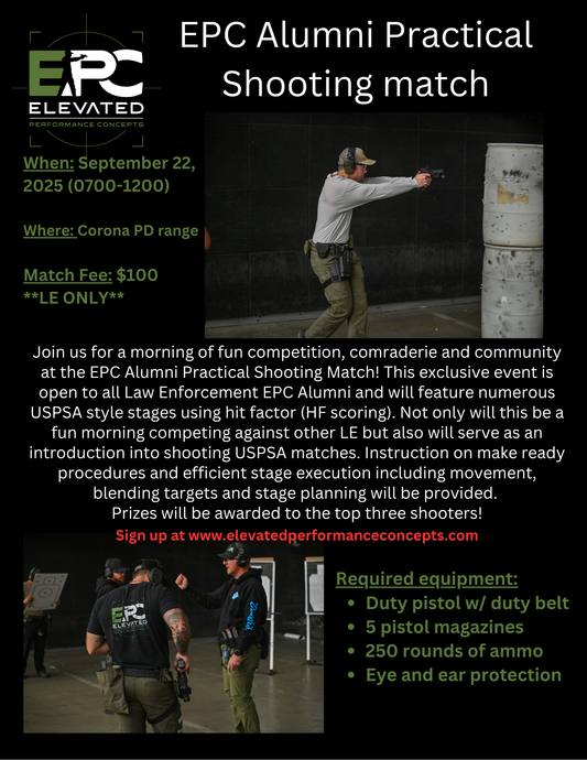 EPC Student Alumni Competetion ***Date change 10/5/25*** @ Corona PD ***LE ONLY***